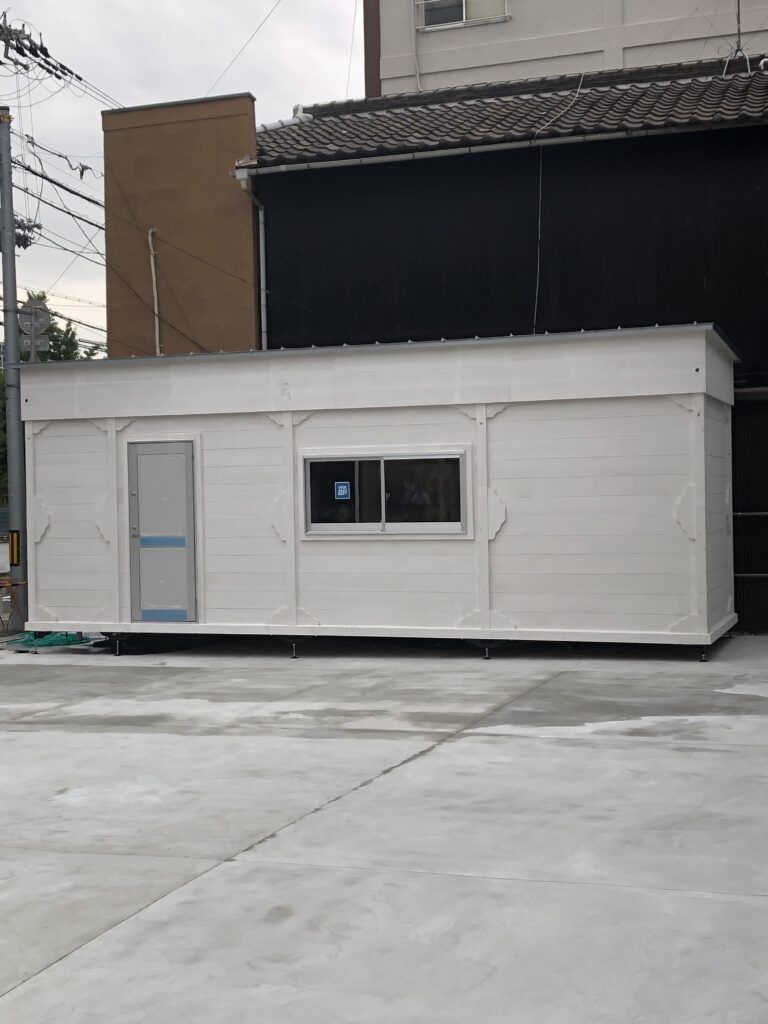 大阪府にてログBOX7型を事務所として設置